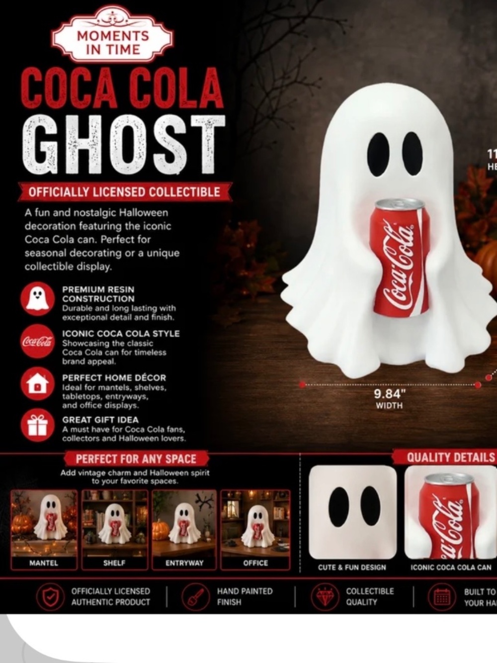 2026 Brand New TikTok Viral Ghost Holding Coke Can - Picture 5 of 6